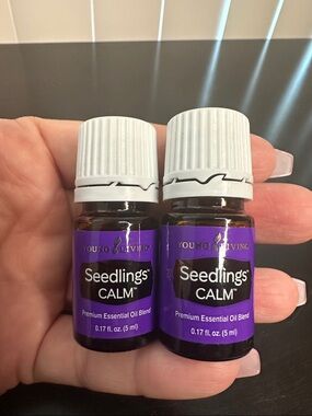 Young Living Seedlings Calm Essential Oil Bottles - Purple & White